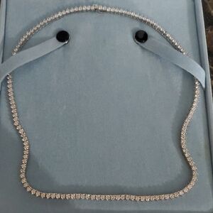 Diamonique Elegant Silver Necklace